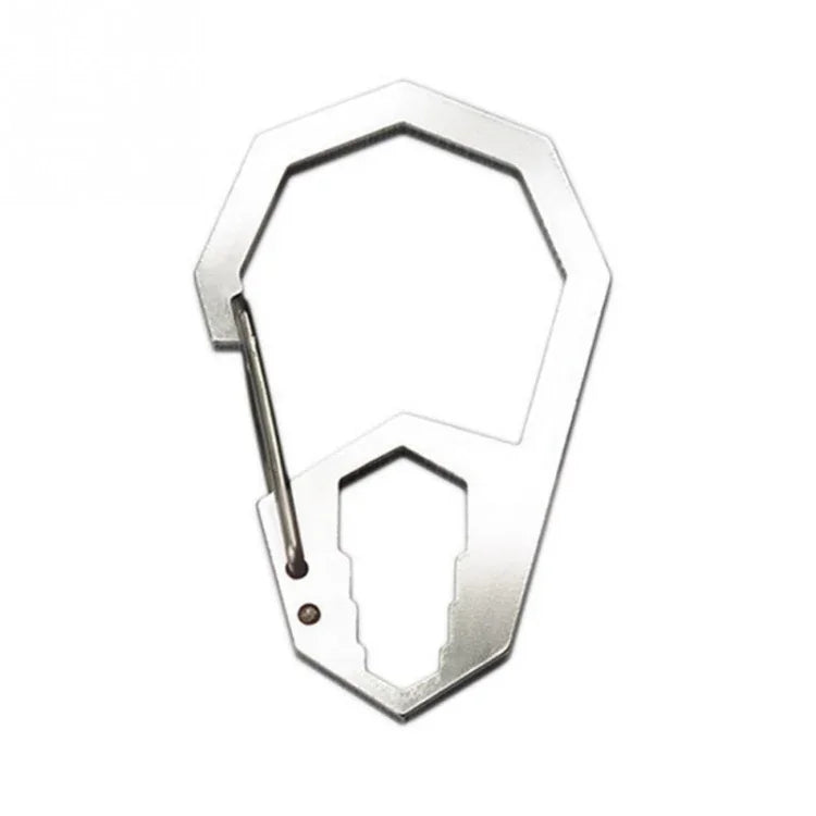 EDC Outdoor Camping Werkzeug Außensechskant-Schraubenschlüssel Karabiner Edelstahl Kletterschnalle Multifunktions-Schlüsselanhänger Hängeschnalle