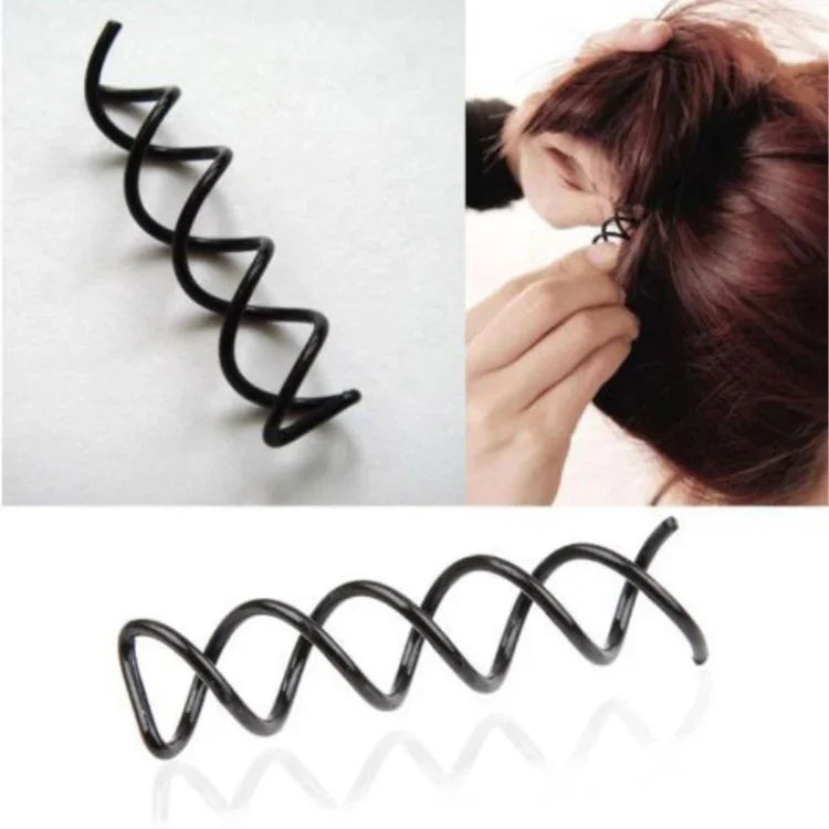 5 Stück Spiralhaarnadeln, Haaraccessoires, Haarnadeln, Spiralen, Haarnadelköpfe, Y-förmige, runde Haarnadeln, Stirnbänder