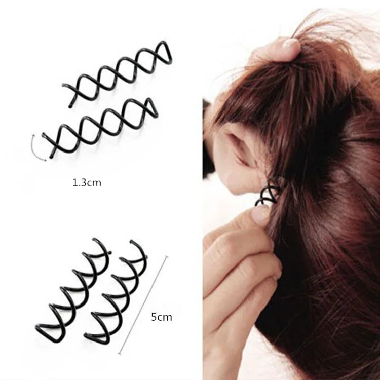 5 Stück Spiralhaarnadeln, Haaraccessoires, Haarnadeln, Spiralen, Haarnadelköpfe, Y-förmige, runde Haarnadeln, Stirnbänder