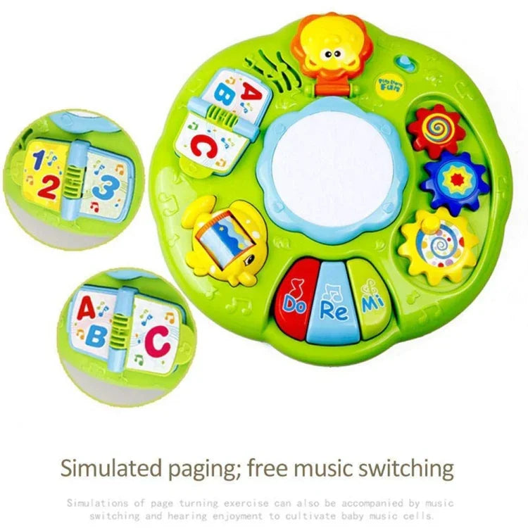 Multifunktionale beleuchtete Handtrommeln, elektrisches Musikspielzeug für Kinder