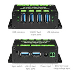 Waveshare 23929 USB HUB, erweitert 4 x USB 3.2 Ports, umschaltbare Dual-Hosts, Mehrfachschutz, 23929