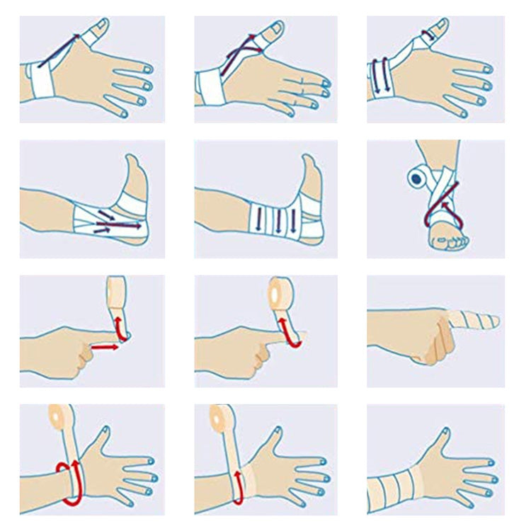 Selbstklebende elastische Bandage für Sport, 450 x 2,5cm, 450 x 5cm, 450 x 7,5cm, 450 x 10cm