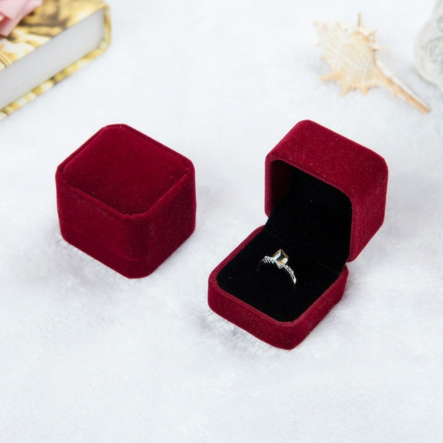 3 STÜCK Hochzeit Schmuck Zubehör Quadratische Samt Schmuckschatulle Schmuck Display Box Geschenkboxen Ring Ohrringe Box