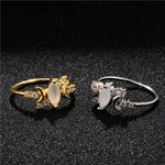 Weißer Opal Ring Damen Kristall Verlobungsringe, 10, 11, 5, 6, 7, 8, 9