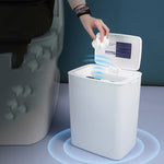 Vollautomatisch mit lippenabdeckendem intelligentem Induktions-Mülleimer für Haushalt, Wohnzimmer, Küche, Bad, wiederaufladbar