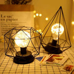 Minimalistische Kupferlampe Schlafzimmer Heim Schmiedeeiserne Tischlampe, Tragbar, 7-Wort, USB