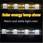 Verlängerte Solar-Wandleuchte für den Außenbereich, IP65 Wasserdicht, Hof, Garten, Villa, Wand, Zaun, Treppenlicht, Weißlicht, Warmweiß