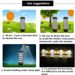 Verlängerte Solar-Wandleuchte für den Außenbereich, IP65 Wasserdicht, Hof, Garten, Villa, Wand, Zaun, Treppenlicht, Weißlicht, Warmweiß