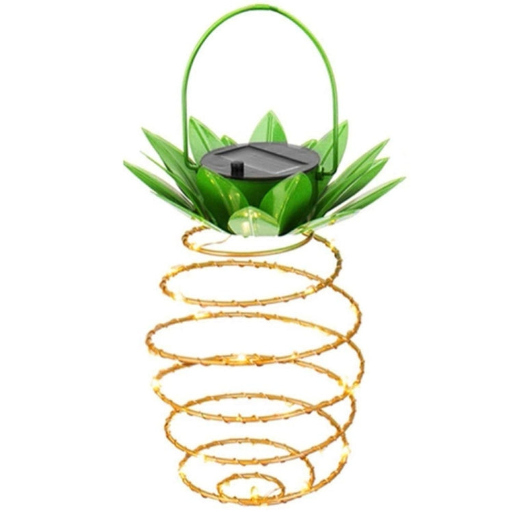 30 LEDs Außen Eisen Ananas Lichterkette Solar Laterne Teleskop Kronleuchter Moderne Veranda Leuchte, 30 LEDs