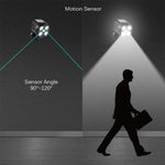 3W 4 LEDs SMD 3535 Außenbeleuchtung Kabelloser Bewegungssensor Außenstrahler LED-Wandleuchte