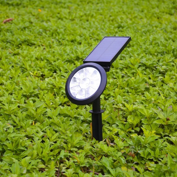 9 LEDs Solar Gartenleuchten LED Außen Garten Verstellbare IP65 Wasserdichte Leuchte, Farbwechsel, Warmweiß + Weißlicht