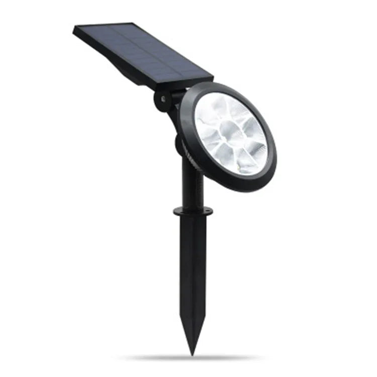 9 LEDs Solar Gartenleuchten LED Außen Garten Verstellbare IP65 Wasserdichte Leuchte, Farbwechsel, Warmweiß + Weißlicht