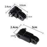 TELESIN Schraubadapter Einstellarm für GoPro Hero12 Black / Hero11/10 /9 /8 /7 /6 /5, Insta360 Ace / Ace Pro, DJI Osmo Action 4 und andere Action-Kameras, Adapter lang gleiche Richtung, Adapter kurz gleiche Richtung, Adapter lang unterschiedliche Richtung