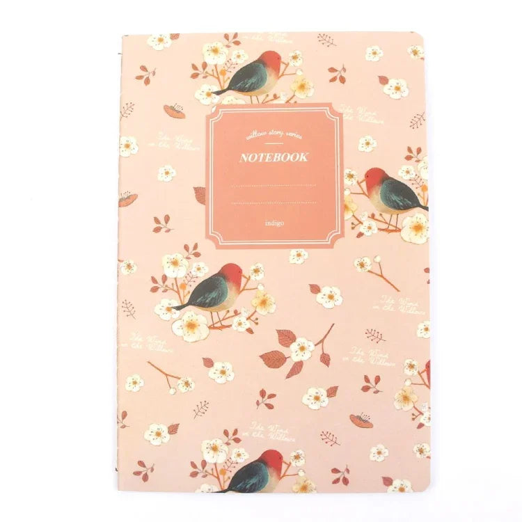 G12G108 Kawaii Niedlich Natur Blumen Vögel Tier Notizbuch Malerei Tagebuch Buch Journal Aufzeichnungen Büro Schulbedarf, zufällige Farblieferung, G12G108