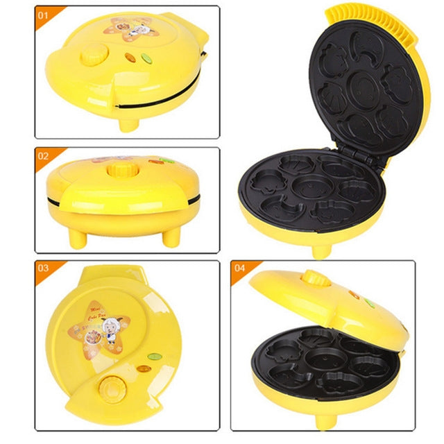 Haushalts-Kuchenmaschine Mini Kinder-Brotmaschine Beidseitige Heiz-Backmaschine UK-Stecker, Beidseitige Backmaschine, UK-Stecker