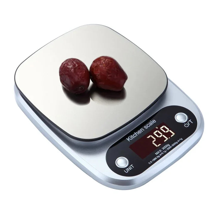 BOH-C305 Küchenwaage aus Edelstahl mit LCD-Anzeige, Spezifikation: 3kg/0.1g, 3kg/0.1g