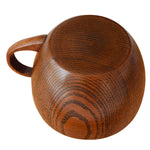 Mini Retro Handgemachte Kaffeetasse aus Holz, Teetasse, Safttasse, Wasserbecher, Frühstücksbierbecher, Milchbecher mit Griff, Milchbecher mit Griff