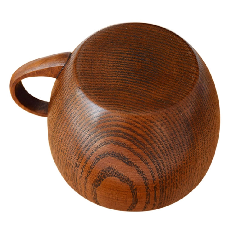 Mini Retro Handgemachte Kaffeetasse aus Holz, Teetasse, Safttasse, Wasserbecher, Frühstücksbierbecher, Milchbecher mit Griff, Milchbecher mit Griff
