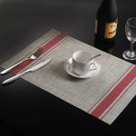 2 Stück strapazierfähige PVC-Tischsets Kaffeetassenunterlage geflochtene rutschfeste Platzsets, Größe: 30x45cm