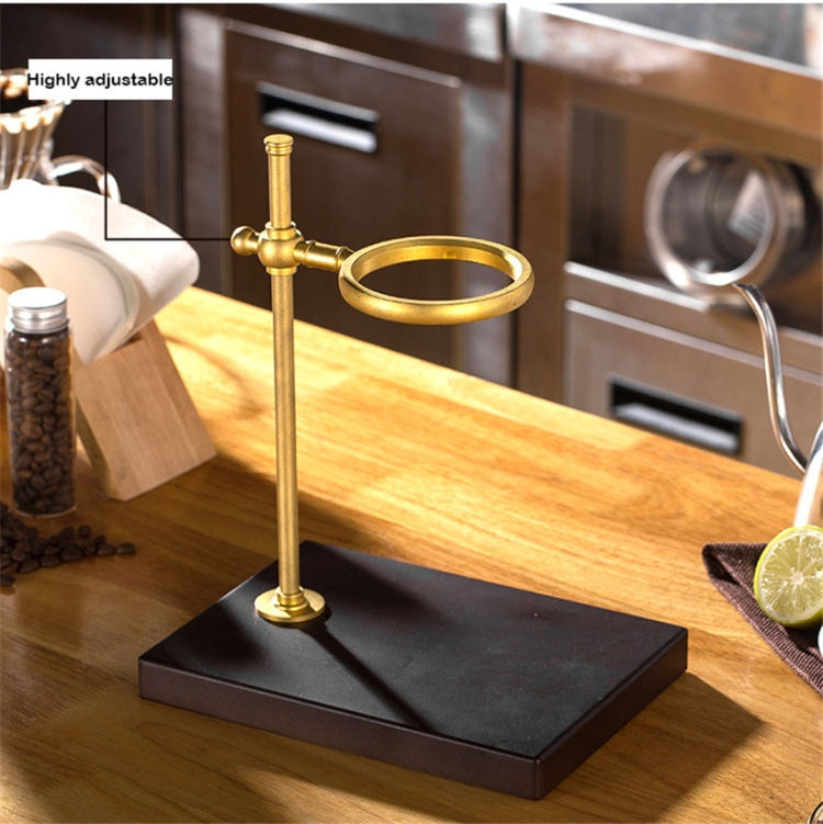 Holzsockel Hand-Kaffeefilterhalter Verstellbarer Filterhalter, Gummi-Holz, Spaten-Holz