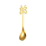 Mehrfarbiger Schmetterlings-Kaffeelöffel aus Edelstahl, für Obst, kalte Getränke, Eiscreme, Dessert-Teelöffel, Silber, Gold, Roségold, Regenbogen, Schwarz, Lila