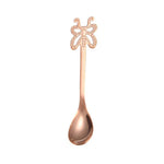 Mehrfarbiger Schmetterlings-Kaffeelöffel aus Edelstahl, für Obst, kalte Getränke, Eiscreme, Dessert-Teelöffel, Silber, Gold, Roségold, Regenbogen, Schwarz, Lila