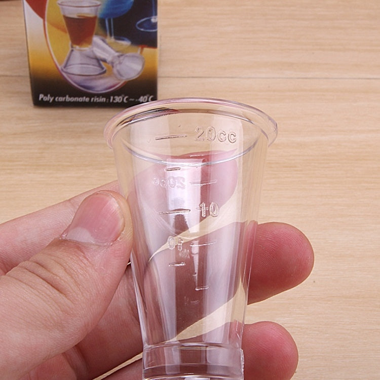 2 PCS PC Small Measuring Cup Device Double-headed Graduated Milk Tea Scale Cup Oz Measuring Tool, Large