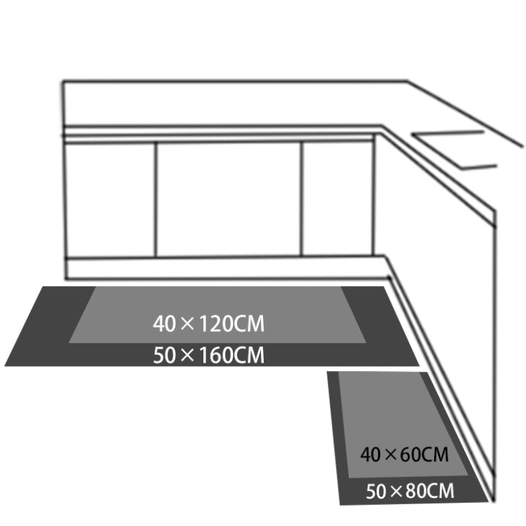 Moderne geometrische Küchen-Antirutschmatten Teppiche, 40x60cm, 40x120cm, 50x80cm, 50x160cm, 40x60cm+40x120cm, 50x80cm+50x160cm