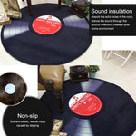 Kreativer Retro 3D DVR Schallplatte Teppich Rund CD Fußmatte Heimtextilien Wohnzimmer Kinderzimmer Dekoration Teppich, Durchmesser 60cm, Durchmesser 80cm, Durchmesser 100cm, Durchmesser 120cm, Durchmesser 160cm, Durchmesser 180cm
