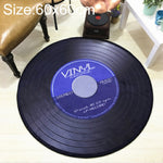 Kreativer Retro 3D DVR Schallplatte Teppich Rund CD Fußmatte Heimtextilien Wohnzimmer Kinderzimmer Dekoration Teppich, Durchmesser 60cm, Durchmesser 80cm, Durchmesser 100cm, Durchmesser 120cm, Durchmesser 160cm, Durchmesser 180cm