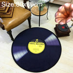 Kreativer Retro 3D DVR Schallplatte Teppich Rund CD Fußmatte Heimtextilien Wohnzimmer Kinderzimmer Dekoration Teppich, Durchmesser 60cm, Durchmesser 80cm, Durchmesser 100cm, Durchmesser 120cm, Durchmesser 160cm, Durchmesser 180cm