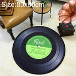 Kreativer Retro 3D DVR Schallplatte Teppich Rund CD Fußmatte Heimtextilien Wohnzimmer Kinderzimmer Dekoration Teppich, Durchmesser 60cm, Durchmesser 80cm, Durchmesser 100cm, Durchmesser 120cm, Durchmesser 160cm, Durchmesser 180cm