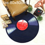 Kreativer Retro 3D DVR Schallplatte Teppich Rund CD Fußmatte Heimtextilien Wohnzimmer Kinderzimmer Dekoration Teppich, Durchmesser 60cm, Durchmesser 80cm, Durchmesser 100cm, Durchmesser 120cm, Durchmesser 160cm, Durchmesser 180cm
