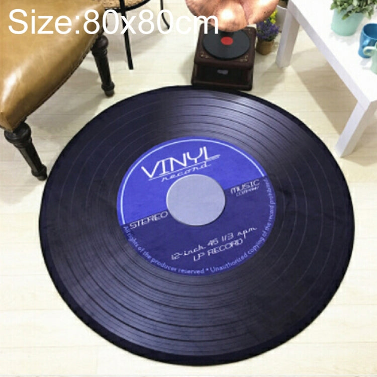 Kreativer Retro 3D DVR Schallplatte Teppich Rund CD Fußmatte Heimtextilien Wohnzimmer Kinderzimmer Dekoration Teppich, Durchmesser 60cm, Durchmesser 80cm, Durchmesser 100cm, Durchmesser 120cm, Durchmesser 160cm, Durchmesser 180cm