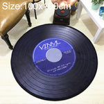 Kreativer Retro 3D DVR Schallplatte Teppich Rund CD Fußmatte Heimtextilien Wohnzimmer Kinderzimmer Dekoration Teppich, Durchmesser 60cm, Durchmesser 80cm, Durchmesser 100cm, Durchmesser 120cm, Durchmesser 160cm, Durchmesser 180cm