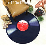Kreativer Retro 3D DVR Schallplatte Teppich Rund CD Fußmatte Heimtextilien Wohnzimmer Kinderzimmer Dekoration Teppich, Durchmesser 60cm, Durchmesser 80cm, Durchmesser 100cm, Durchmesser 120cm, Durchmesser 160cm, Durchmesser 180cm
