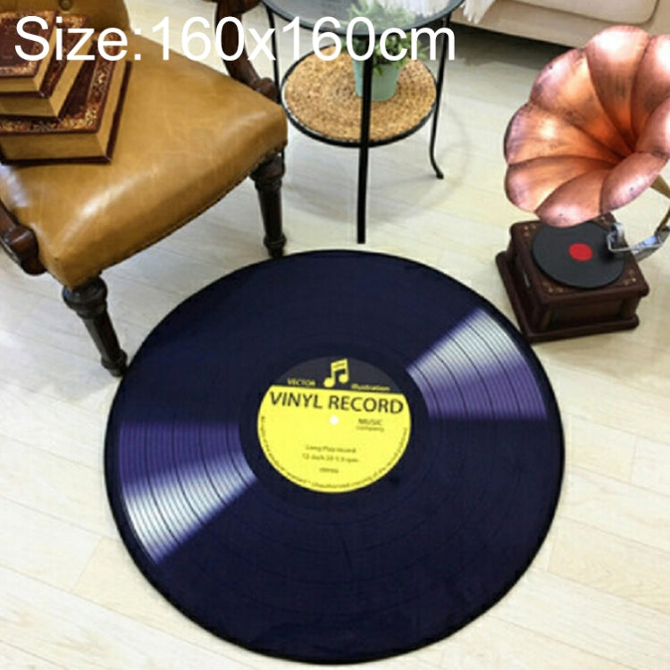 Kreativer Retro 3D DVR Schallplatte Teppich Rund CD Fußmatte Heimtextilien Wohnzimmer Kinderzimmer Dekoration Teppich, Durchmesser 60cm, Durchmesser 80cm, Durchmesser 100cm, Durchmesser 120cm, Durchmesser 160cm, Durchmesser 180cm