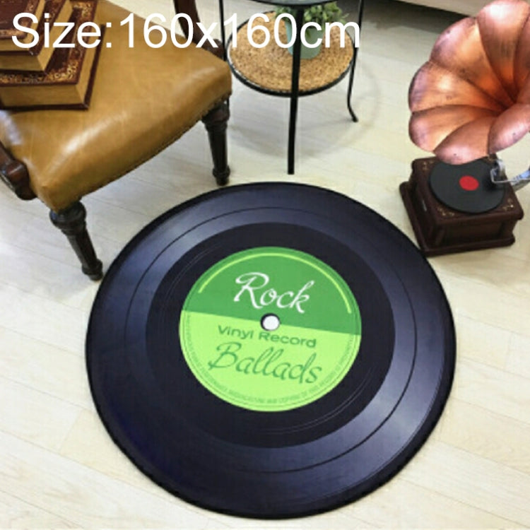Kreativer Retro 3D DVR Schallplatte Teppich Rund CD Fußmatte Heimtextilien Wohnzimmer Kinderzimmer Dekoration Teppich, Durchmesser 60cm, Durchmesser 80cm, Durchmesser 100cm, Durchmesser 120cm, Durchmesser 160cm, Durchmesser 180cm