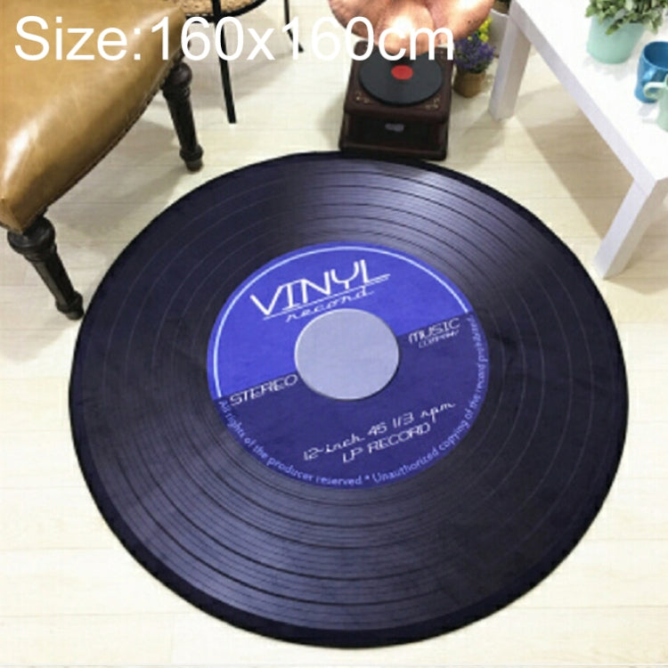 Kreativer Retro 3D DVR Schallplatte Teppich Rund CD Fußmatte Heimtextilien Wohnzimmer Kinderzimmer Dekoration Teppich, Durchmesser 60cm, Durchmesser 80cm, Durchmesser 100cm, Durchmesser 120cm, Durchmesser 160cm, Durchmesser 180cm