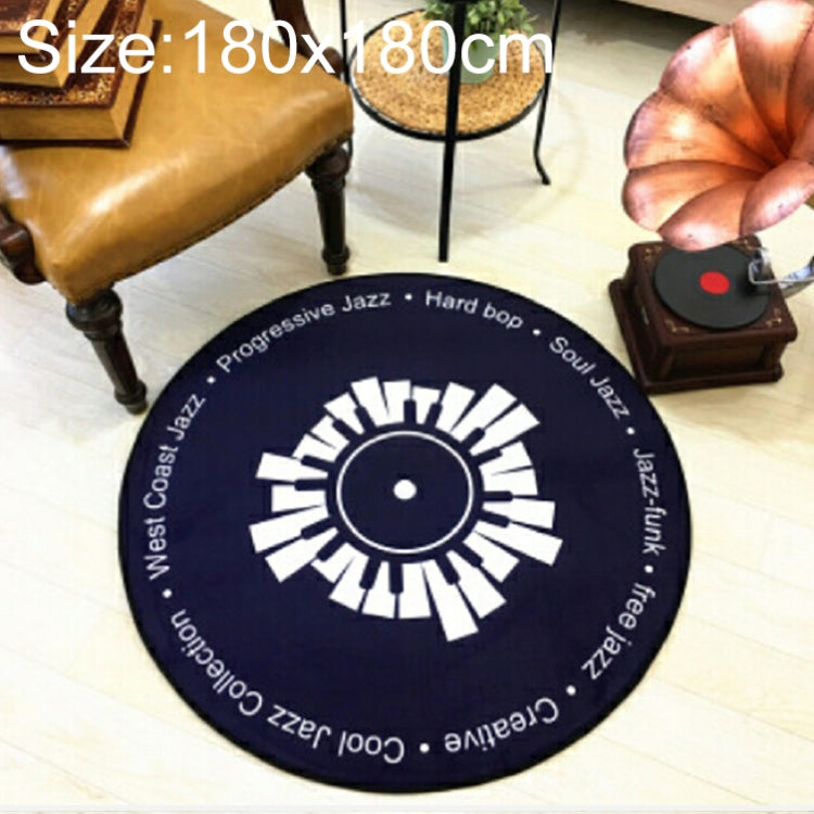 Kreativer Retro 3D DVR Schallplatte Teppich Rund CD Fußmatte Heimtextilien Wohnzimmer Kinderzimmer Dekoration Teppich, Durchmesser 60cm, Durchmesser 80cm, Durchmesser 100cm, Durchmesser 120cm, Durchmesser 160cm, Durchmesser 180cm
