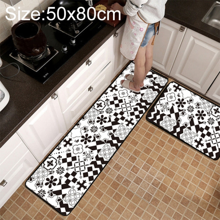 Geometrischer Gitter-Teppich Küchen-/Bad-Antirutschmatte, 40x60cm, 40x120cm, 50x80cm, 50x160cm, 40x60cm + 40x120cm, 50x80cm + 50x160cm