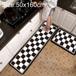 Geometrischer Gitter-Teppich Küchen-/Bad-Antirutschmatte, 40x60cm, 40x120cm, 50x80cm, 50x160cm, 40x60cm + 40x120cm, 50x80cm + 50x160cm