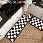 Geometrischer Gitter-Teppich Küchen-/Bad-Antirutschmatte, 40x60cm, 40x120cm, 50x80cm, 50x160cm, 40x60cm + 40x120cm, 50x80cm + 50x160cm