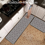Geometrischer Gitter-Teppich Küchen-/Bad-Antirutschmatte, 40x60cm, 40x120cm, 50x80cm, 50x160cm, 40x60cm + 40x120cm, 50x80cm + 50x160cm