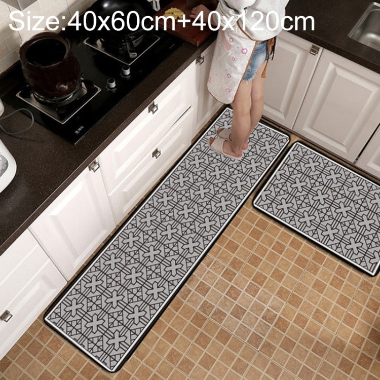 Geometrischer Gitter-Teppich Küchen-/Bad-Antirutschmatte, 40x60cm, 40x120cm, 50x80cm, 50x160cm, 40x60cm + 40x120cm, 50x80cm + 50x160cm