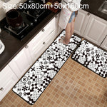 Geometrischer Gitter-Teppich Küchen-/Bad-Antirutschmatte, 40x60cm, 40x120cm, 50x80cm, 50x160cm, 40x60cm + 40x120cm, 50x80cm + 50x160cm