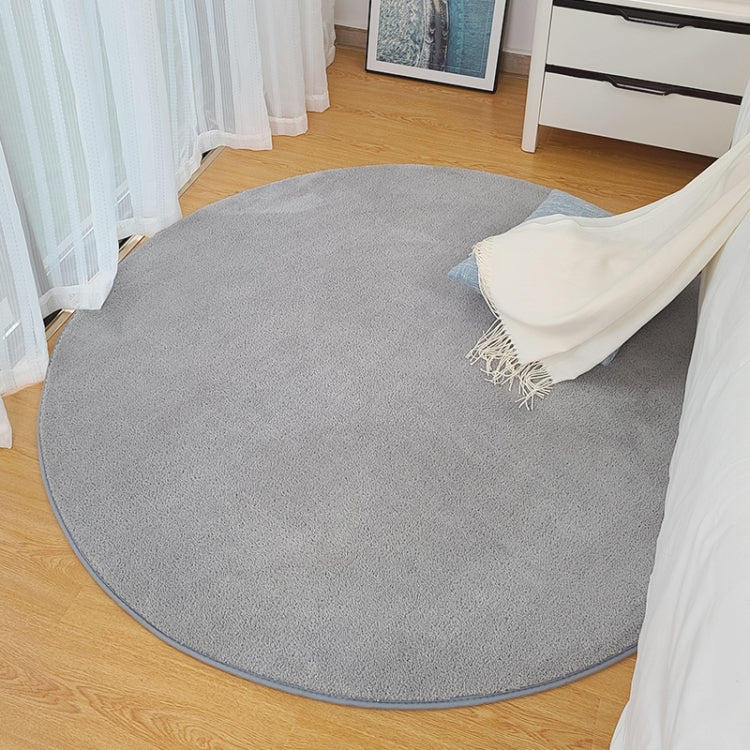KSolid Runder Teppich Weiche Fleece-Matte Rutschfester Teppich Kinderzimmer Fußmatten, Durchmesser: 140cm, Durchmesser: 160cm