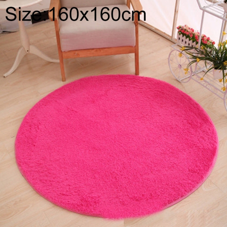 KSolid Runder Teppich Weiche Fleece-Matte Rutschfester Teppich Kinderzimmer Fußmatten, Durchmesser: 140cm, Durchmesser: 160cm