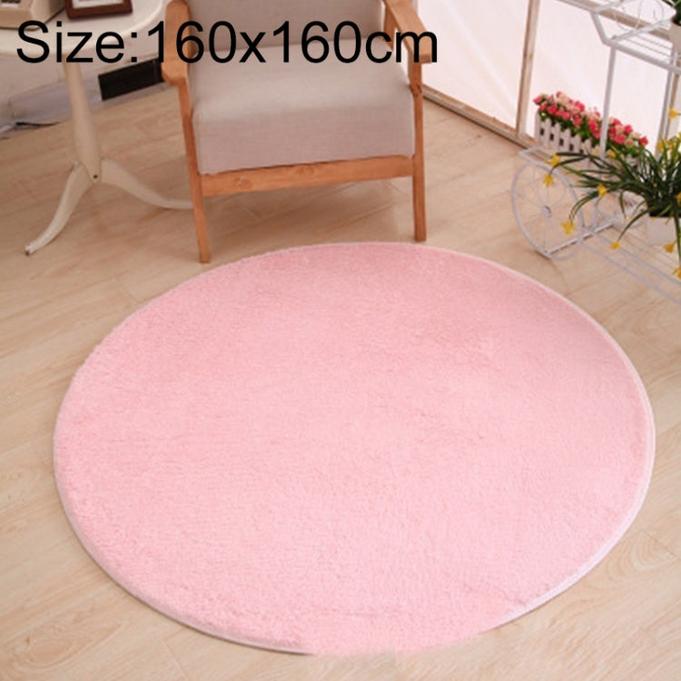 KSolid Runder Teppich Weiche Fleece-Matte Rutschfester Teppich Kinderzimmer Fußmatten, Durchmesser: 140cm, Durchmesser: 160cm