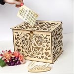 DIY Holz Schöne Hochzeitskartenbox Geschenk Dekorationsbox, Klein, Groß